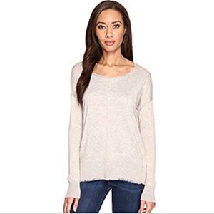 Splendid Ayers Fray Pullover in Heather Oatmeal Medium